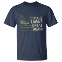 Funny Lawn Mower Dad Gardener T Shirt Make Lawns Great Again Fathers Day American Flag - Wonder Print Shop