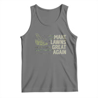 Funny Lawn Mower Dad Gardener Tank Top Make Lawns Great Again Fathers Day American Flag - Wonder Print Shop
