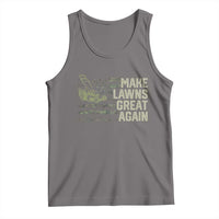 Funny Lawn Mower Dad Gardener Tank Top Make Lawns Great Again Fathers Day American Flag - Wonder Print Shop