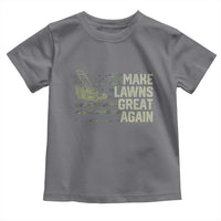 Funny Lawn Mower Dad Gardener Toddler T Shirt Make Lawns Great Again Fathers Day American Flag - Wonder Print Shop
