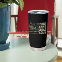 Funny Lawn Mower Dad Gardener Tumbler Cup Make Lawns Great Again Fathers Day American Flag - Wonder Print Shop