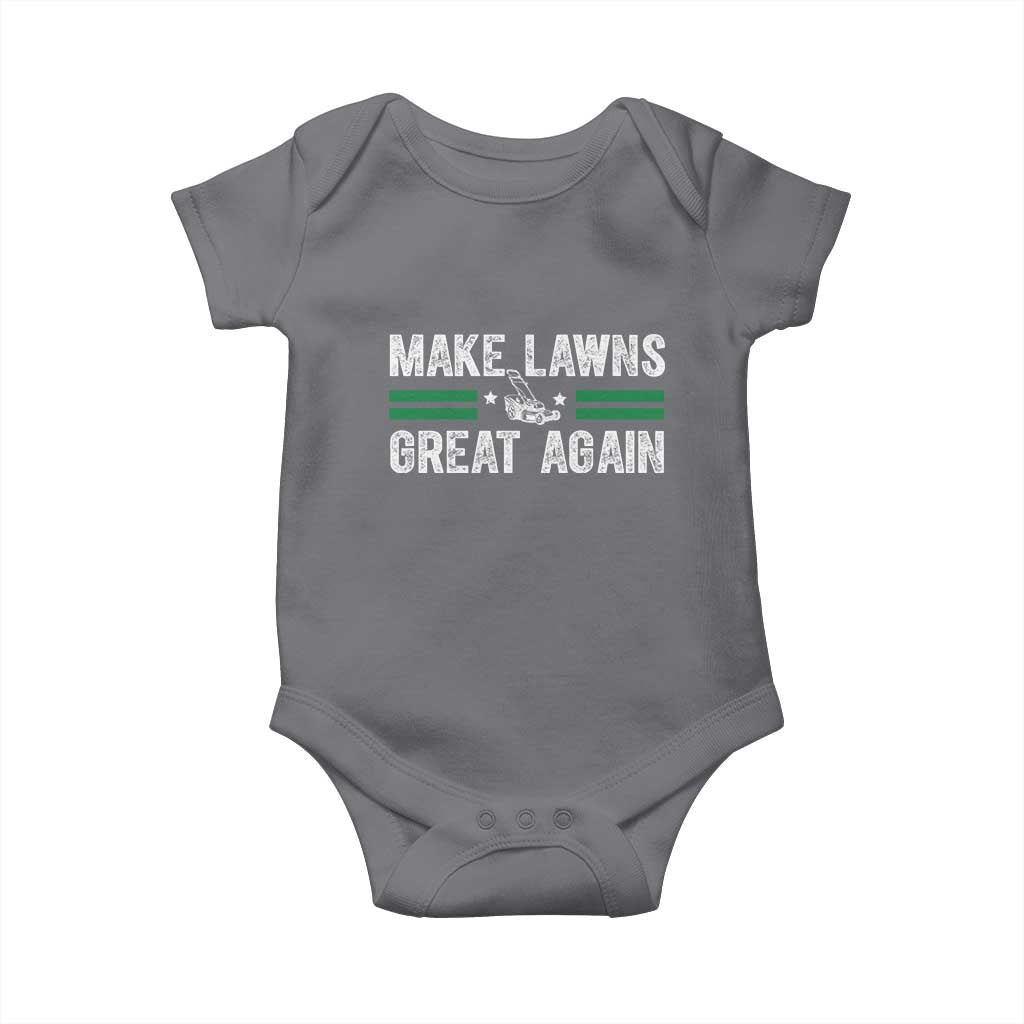 Funny Lawn Mower Dad Gardener Baby Onesie Make Lawns Great Again Fathers Day - Wonder Print Shop