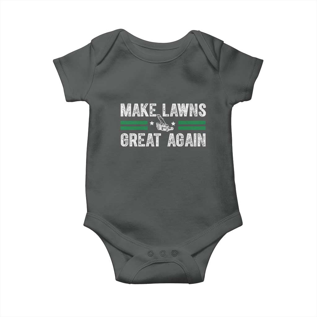 Funny Lawn Mower Dad Gardener Baby Onesie Make Lawns Great Again Fathers Day - Wonder Print Shop