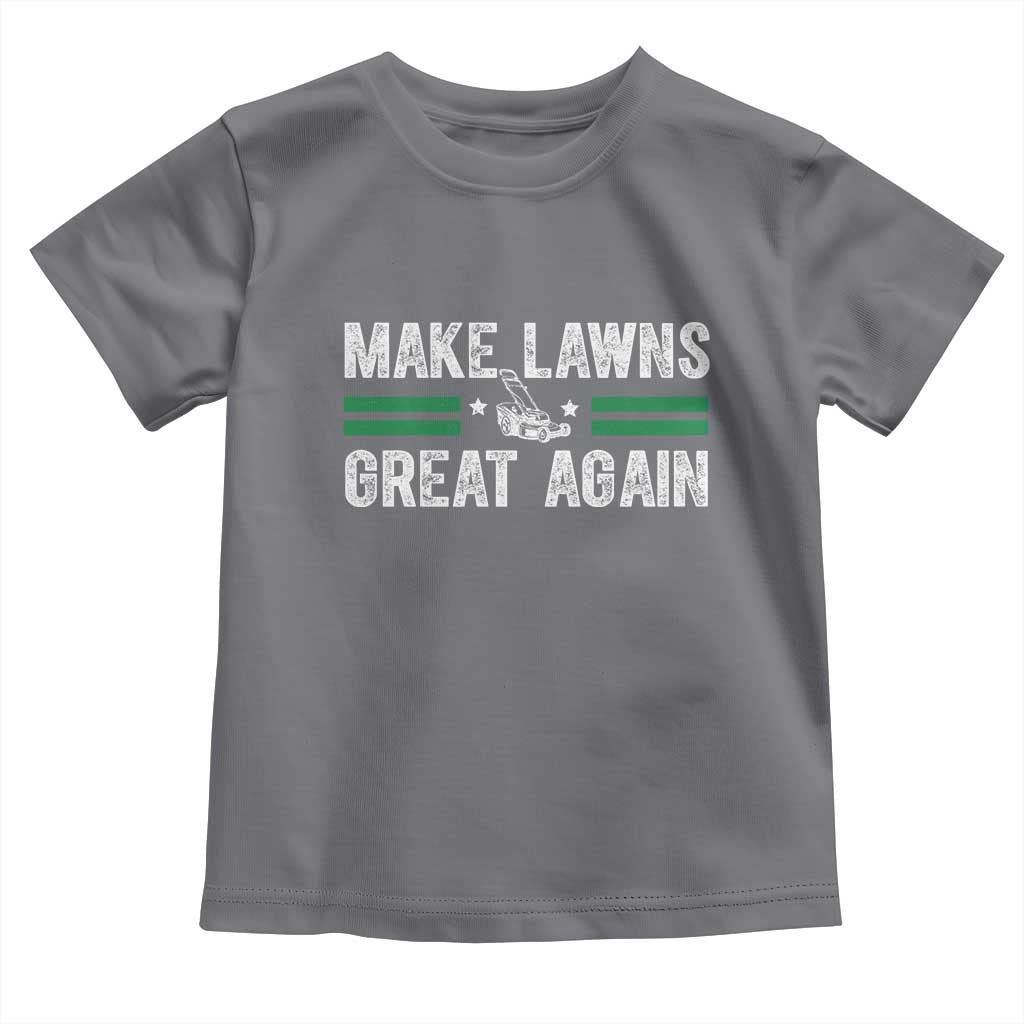 Funny Lawn Mower Dad Gardener Toddler T Shirt Make Lawns Great Again Fathers Day - Wonder Print Shop