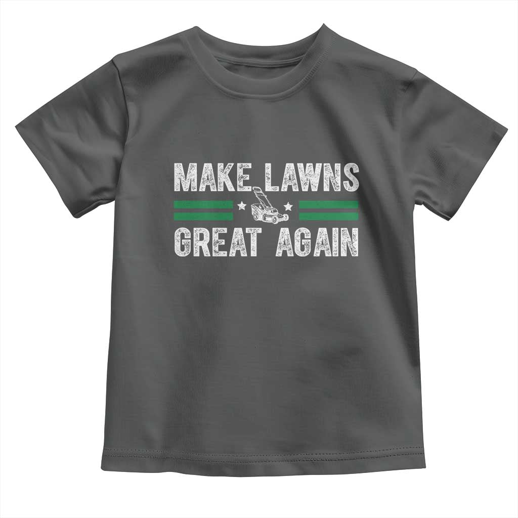 Funny Lawn Mower Dad Gardener Toddler T Shirt Make Lawns Great Again Fathers Day - Wonder Print Shop