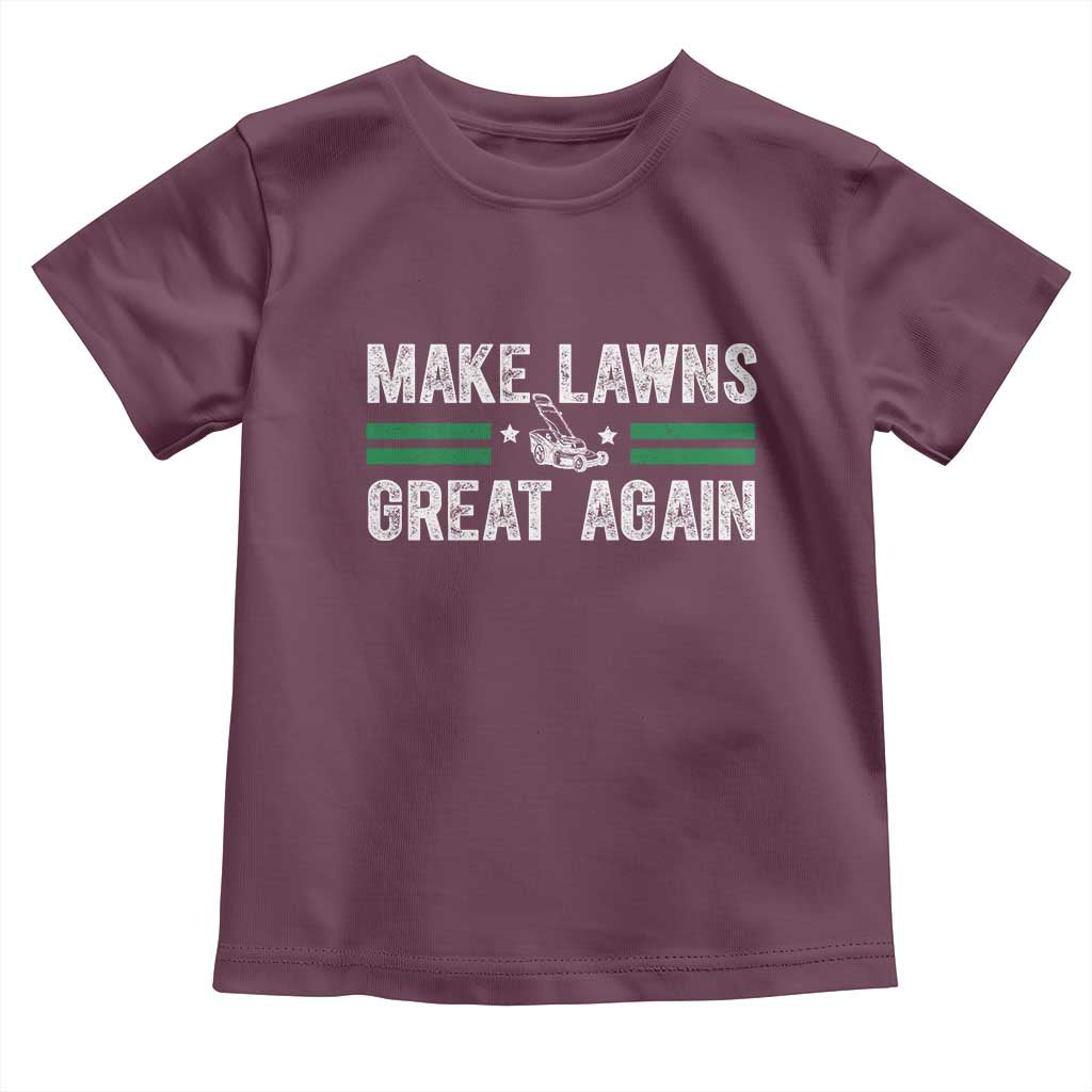Funny Lawn Mower Dad Gardener Toddler T Shirt Make Lawns Great Again Fathers Day - Wonder Print Shop