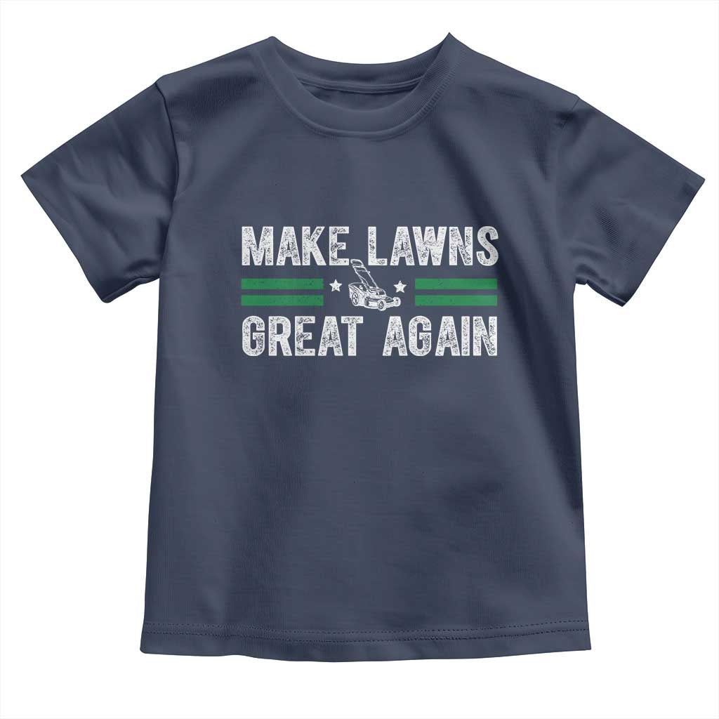 Funny Lawn Mower Dad Gardener Toddler T Shirt Make Lawns Great Again Fathers Day - Wonder Print Shop