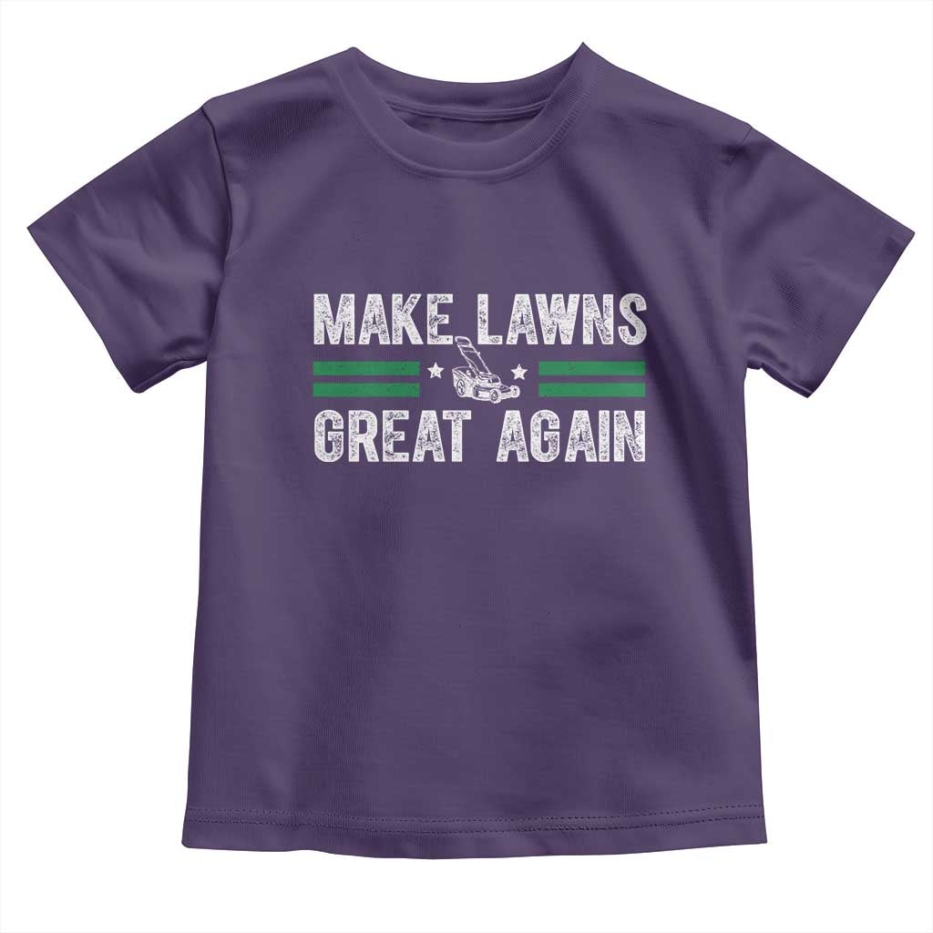 Funny Lawn Mower Dad Gardener Toddler T Shirt Make Lawns Great Again Fathers Day - Wonder Print Shop