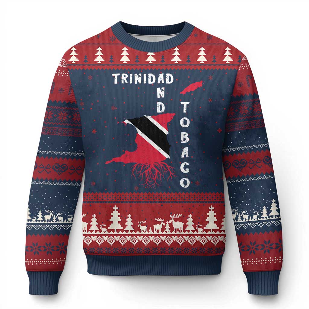 Trinidad and Tobago Flag Ugly Christmas Sweater Trini Trinidadian Proud - Wonder Print Shop