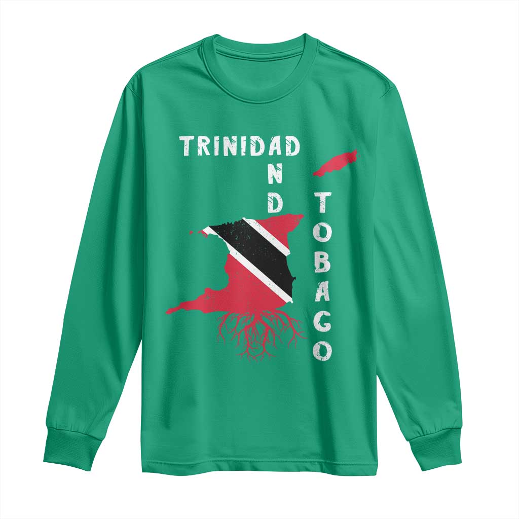 Trinidad and Tobago Flag Long Sleeve Shirt Trini Trinidadian Proud - Wonder Print Shop