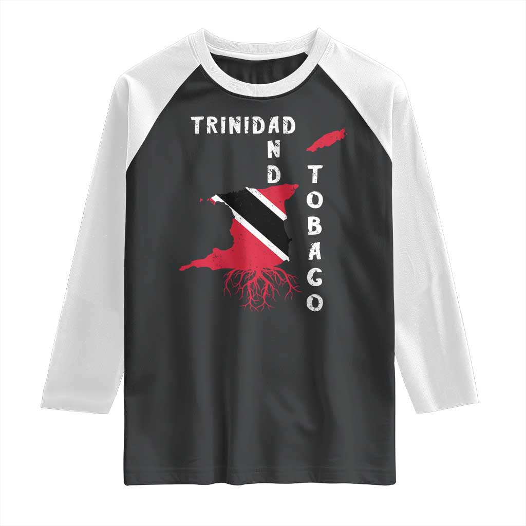 Trinidad and Tobago Flag Raglan Shirt Trini Trinidadian Proud - Wonder Print Shop
