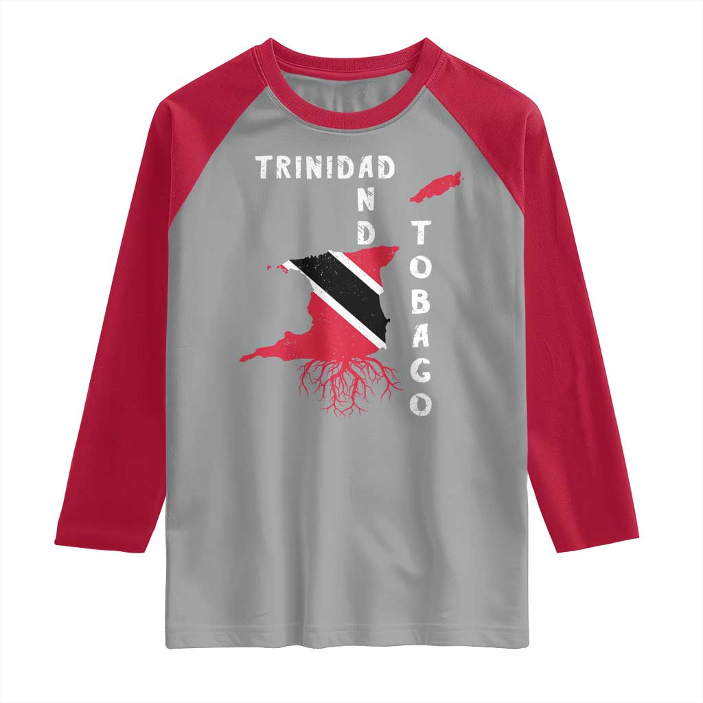 Trinidad and Tobago Flag Raglan Shirt Trini Trinidadian Proud - Wonder Print Shop