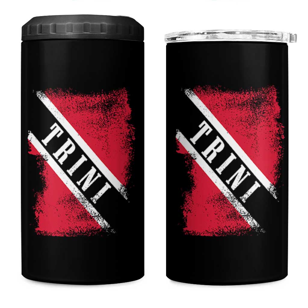 Trinidad and Tobago Flag 4 in 1 Can Cooler Tumbler Caribbean Souvenir - Wonder Print Shop