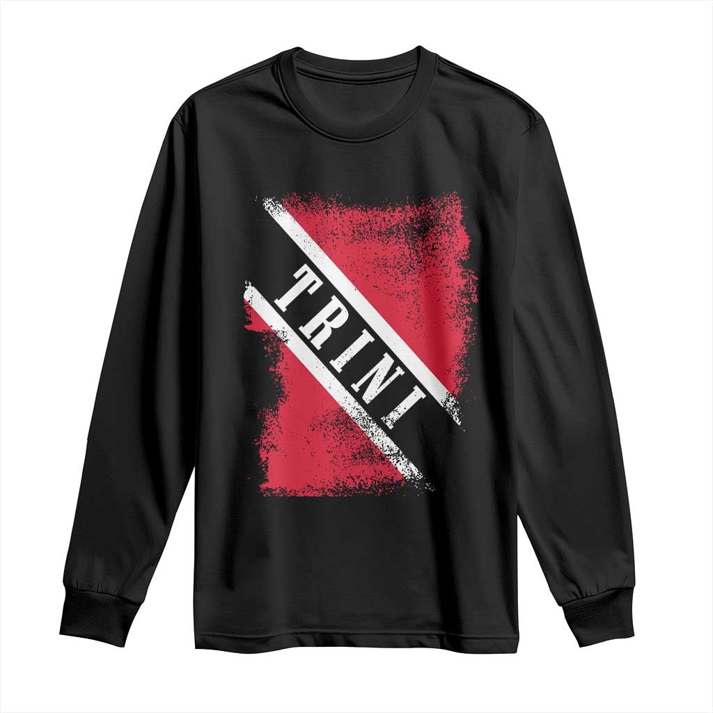 Trinidad and Tobago Flag Long Sleeve Shirt Caribbean Souvenir - Wonder Print Shop