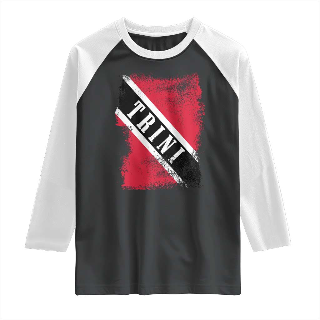 Trinidad and Tobago Flag Raglan Shirt Caribbean Souvenir - Wonder Print Shop