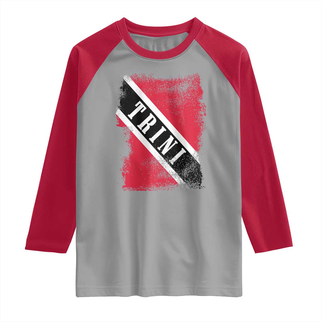 Trinidad and Tobago Flag Raglan Shirt Caribbean Souvenir - Wonder Print Shop