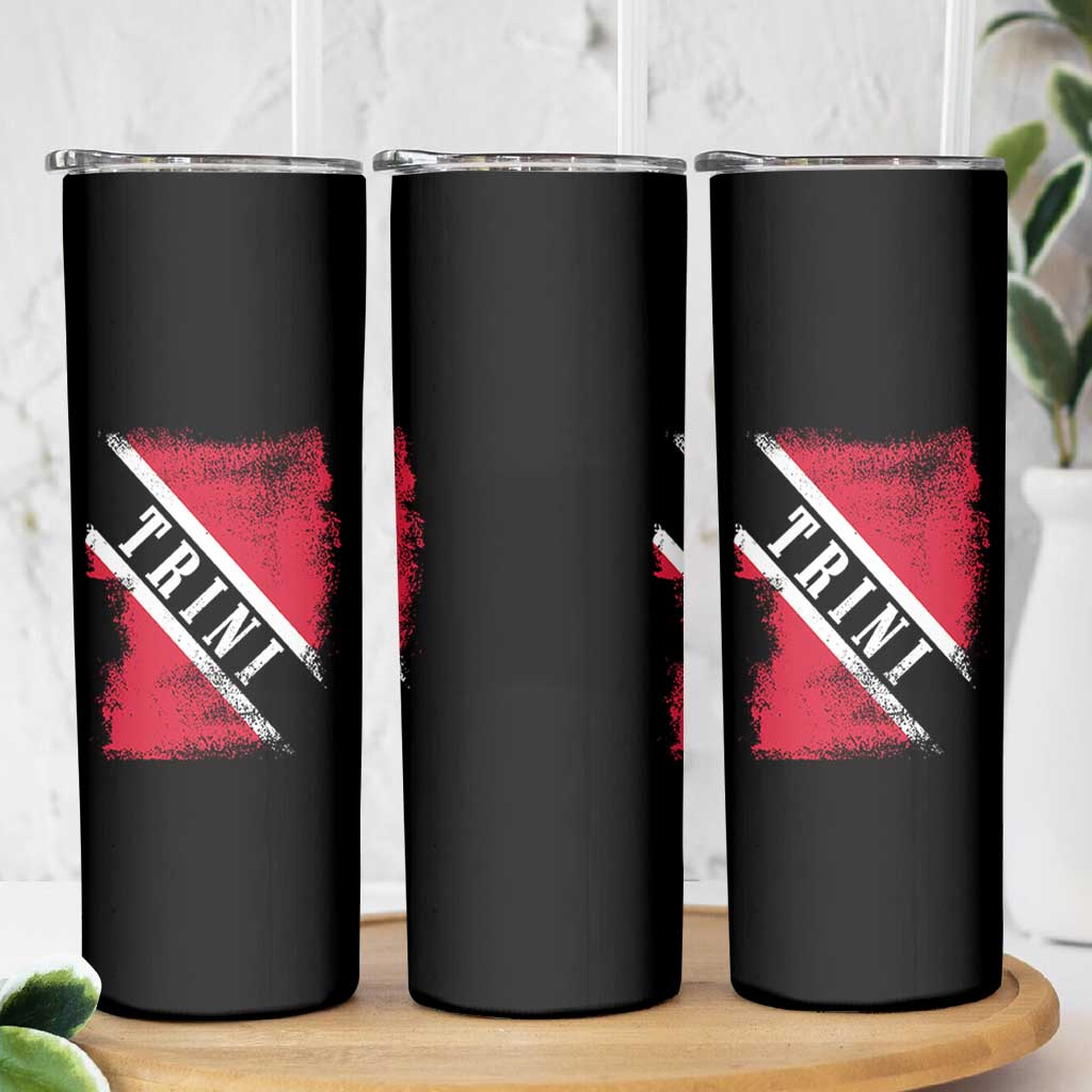 Trinidad and Tobago Flag Skinny Tumbler Caribbean Souvenir - Wonder Print Shop