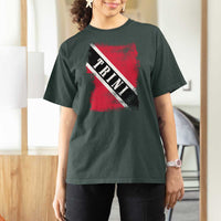 Trinidad and Tobago Flag T Shirt For Women Caribbean Souvenir - Wonder Print Shop