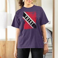 Trinidad and Tobago Flag T Shirt For Women Caribbean Souvenir - Wonder Print Shop
