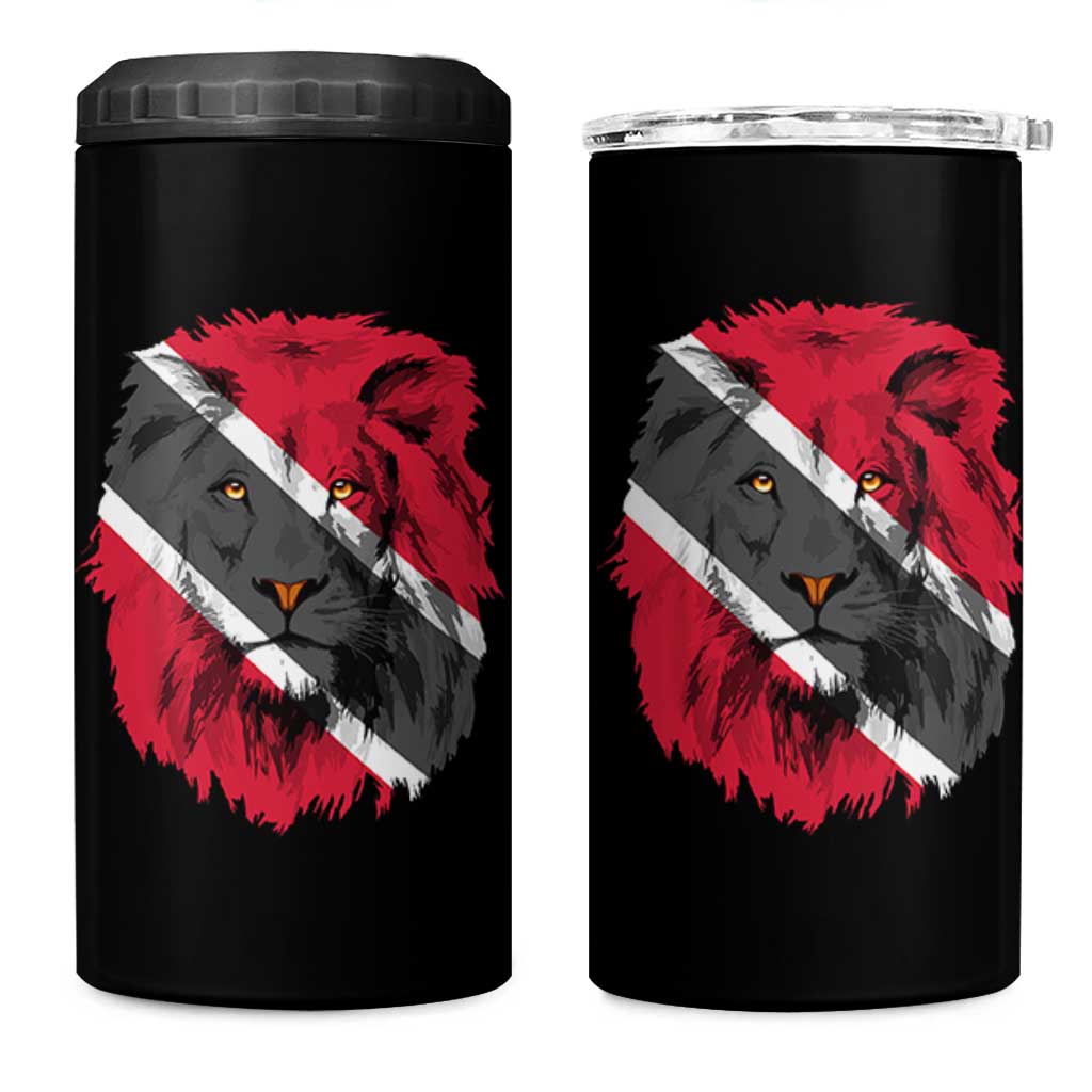 Trinidad and Tobago Flag Lion 4 in 1 Can Cooler Tumbler Caribbean Souvenir - Wonder Print Shop