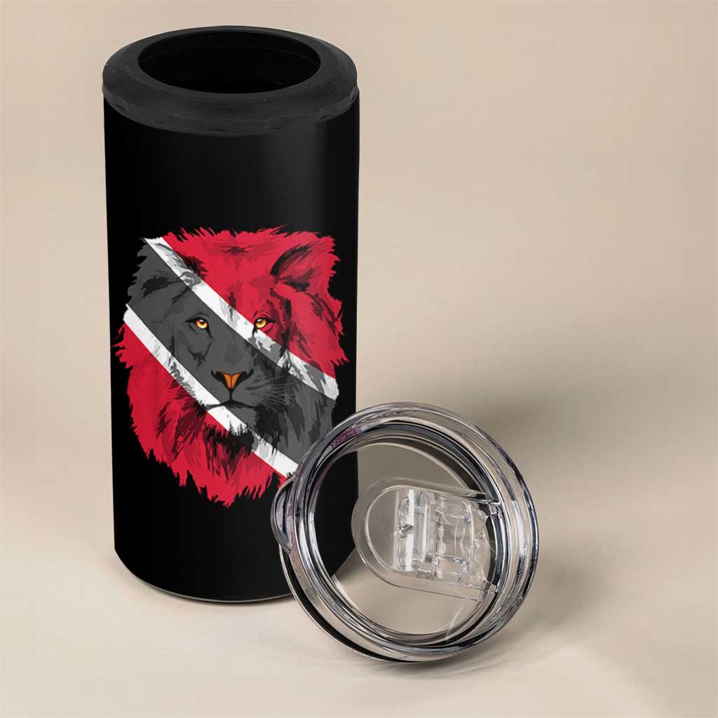 Trinidad and Tobago Flag Lion 4 in 1 Can Cooler Tumbler Caribbean Souvenir - Wonder Print Shop