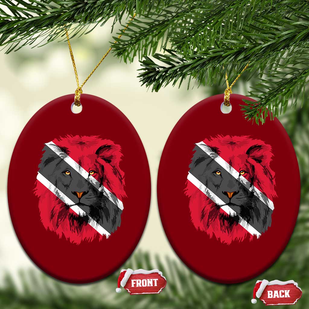 Trinidad and Tobago Flag Lion Ceramic Ornament Caribbean Souvenir - Wonder Print Shop