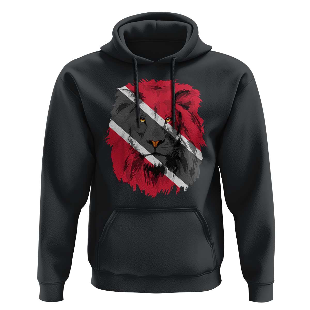 Trinidad and Tobago Flag Lion Hoodie Caribbean Souvenir - Wonder Print Shop