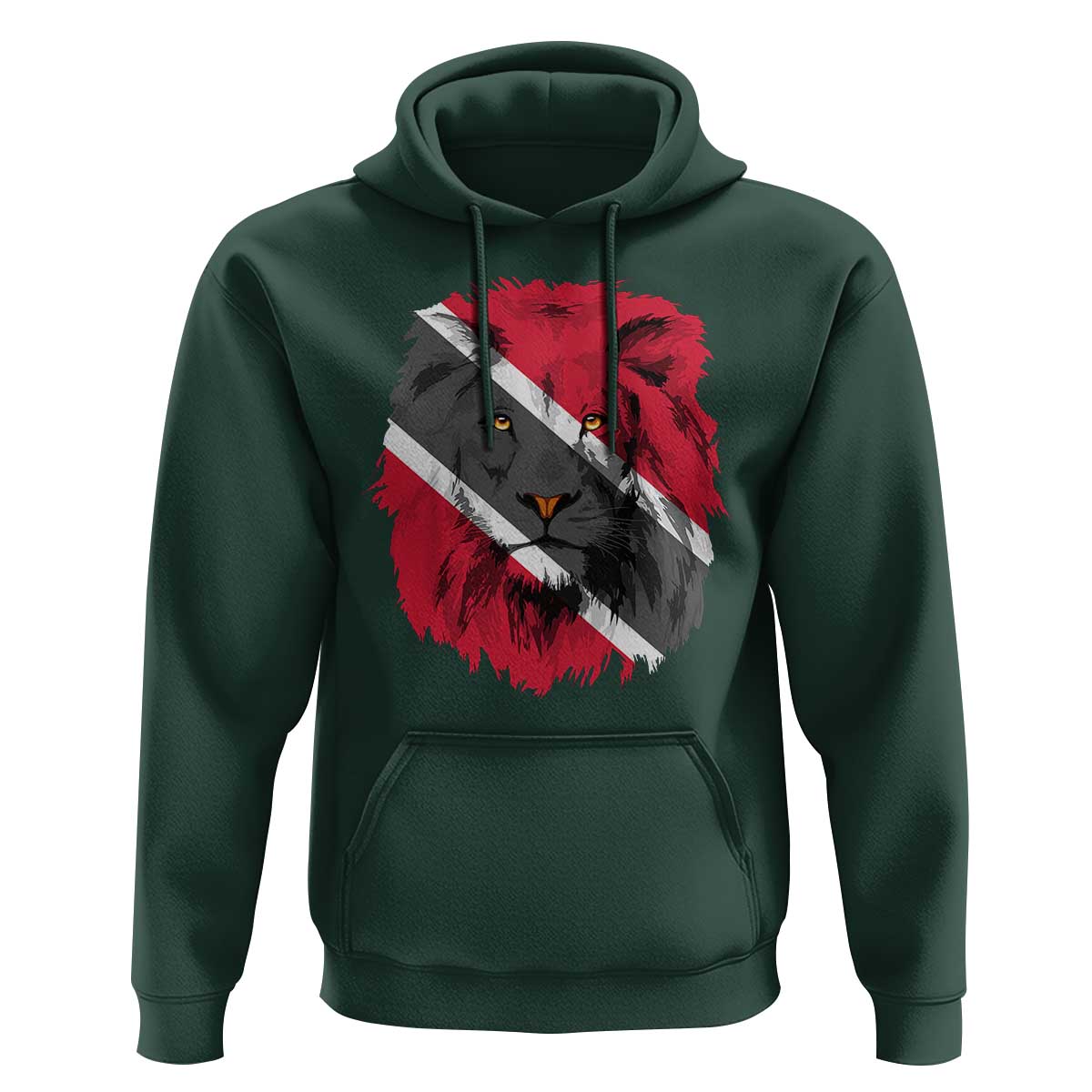 Trinidad and Tobago Flag Lion Hoodie Caribbean Souvenir - Wonder Print Shop