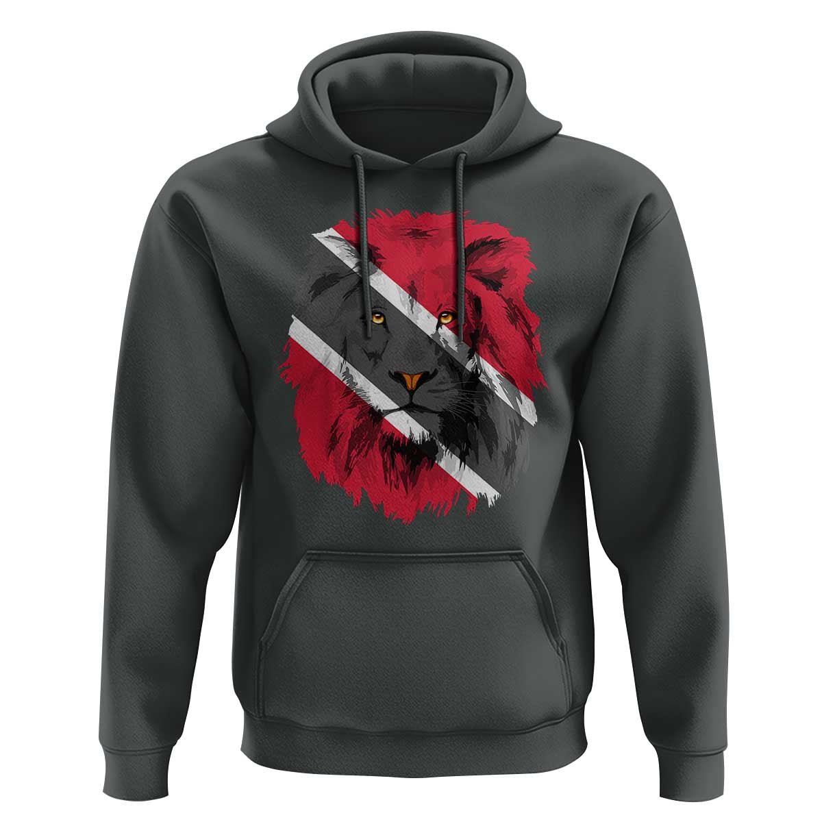 Trinidad and Tobago Flag Lion Hoodie Caribbean Souvenir - Wonder Print Shop