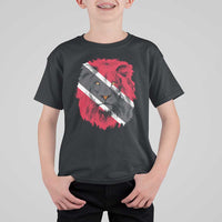 Trinidad and Tobago Flag Lion T Shirt For Kid Caribbean Souvenir - Wonder Print Shop