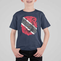 Trinidad and Tobago Flag Lion T Shirt For Kid Caribbean Souvenir - Wonder Print Shop
