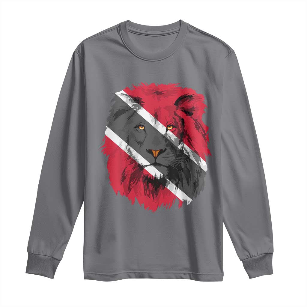 Trinidad and Tobago Flag Lion Long Sleeve Shirt Caribbean Souvenir - Wonder Print Shop