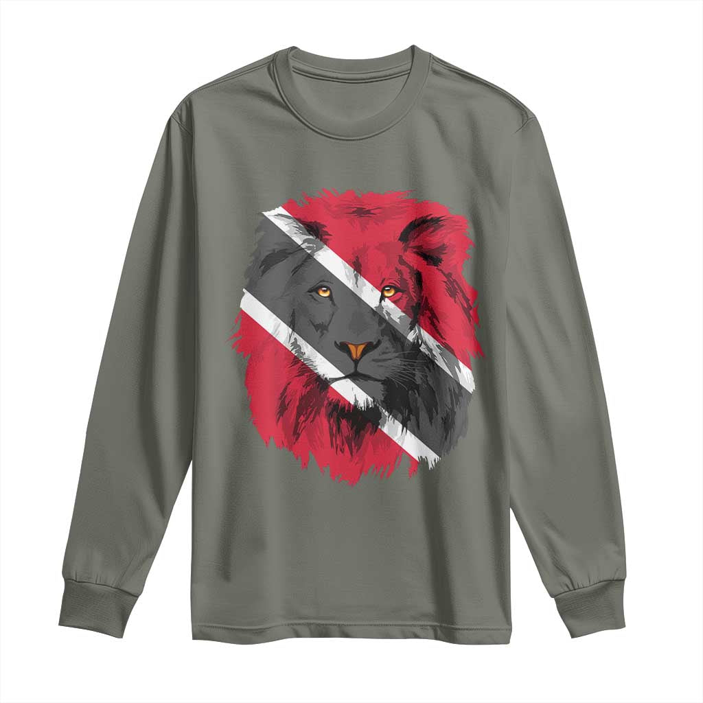 Trinidad and Tobago Flag Lion Long Sleeve Shirt Caribbean Souvenir - Wonder Print Shop