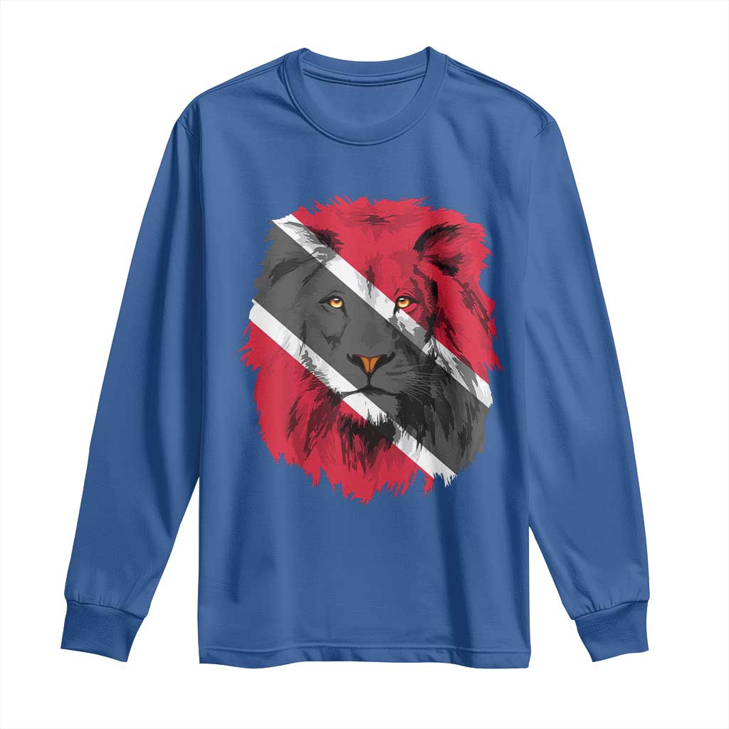 Trinidad and Tobago Flag Lion Long Sleeve Shirt Caribbean Souvenir - Wonder Print Shop