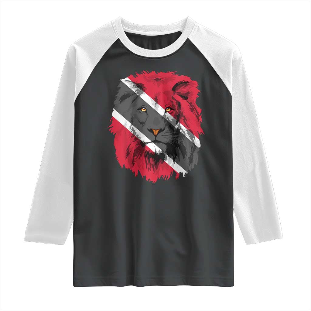 Trinidad and Tobago Flag Lion Raglan Shirt Caribbean Souvenir - Wonder Print Shop