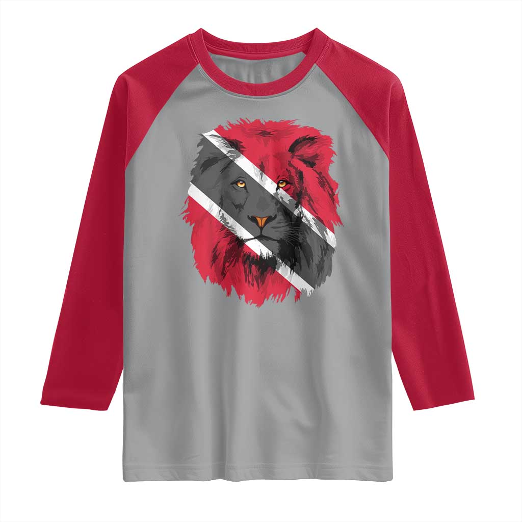 Trinidad and Tobago Flag Lion Raglan Shirt Caribbean Souvenir - Wonder Print Shop