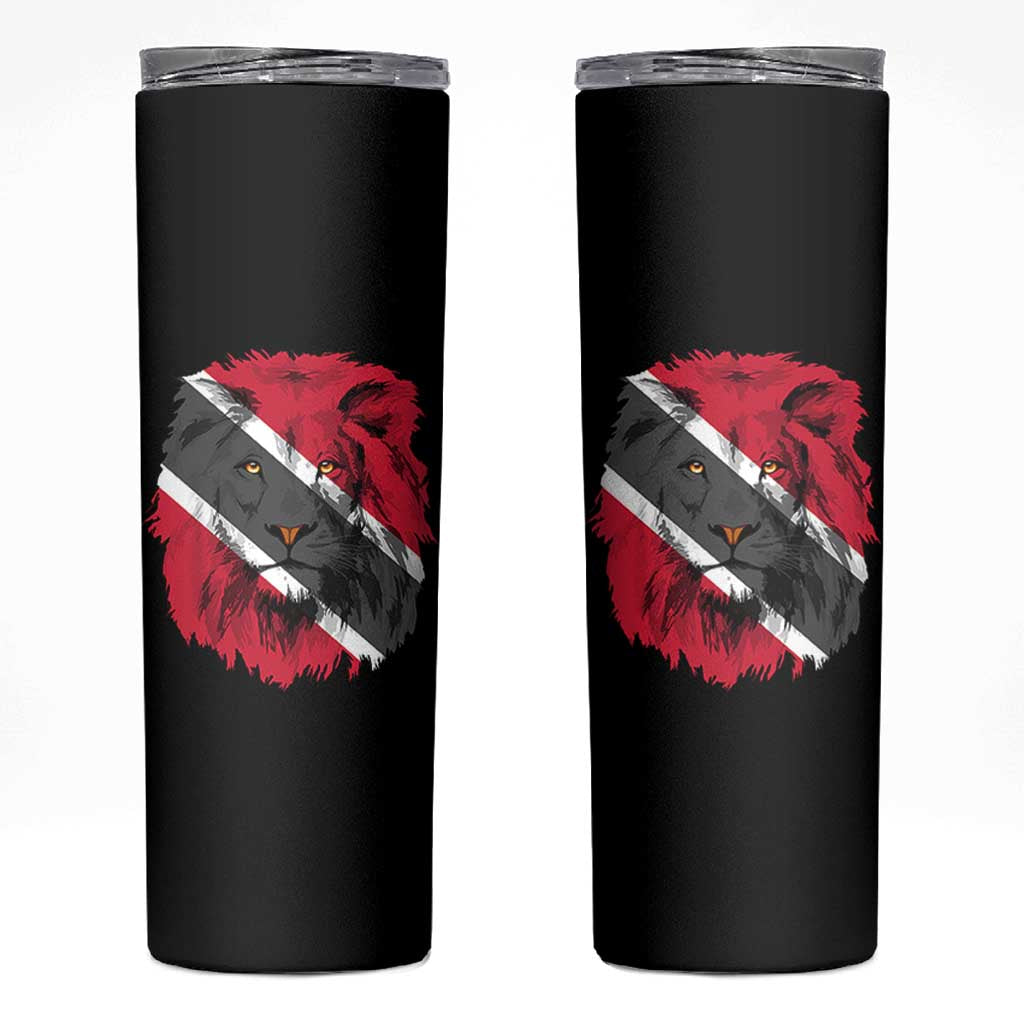 Trinidad and Tobago Flag Lion Skinny Tumbler Caribbean Souvenir - Wonder Print Shop