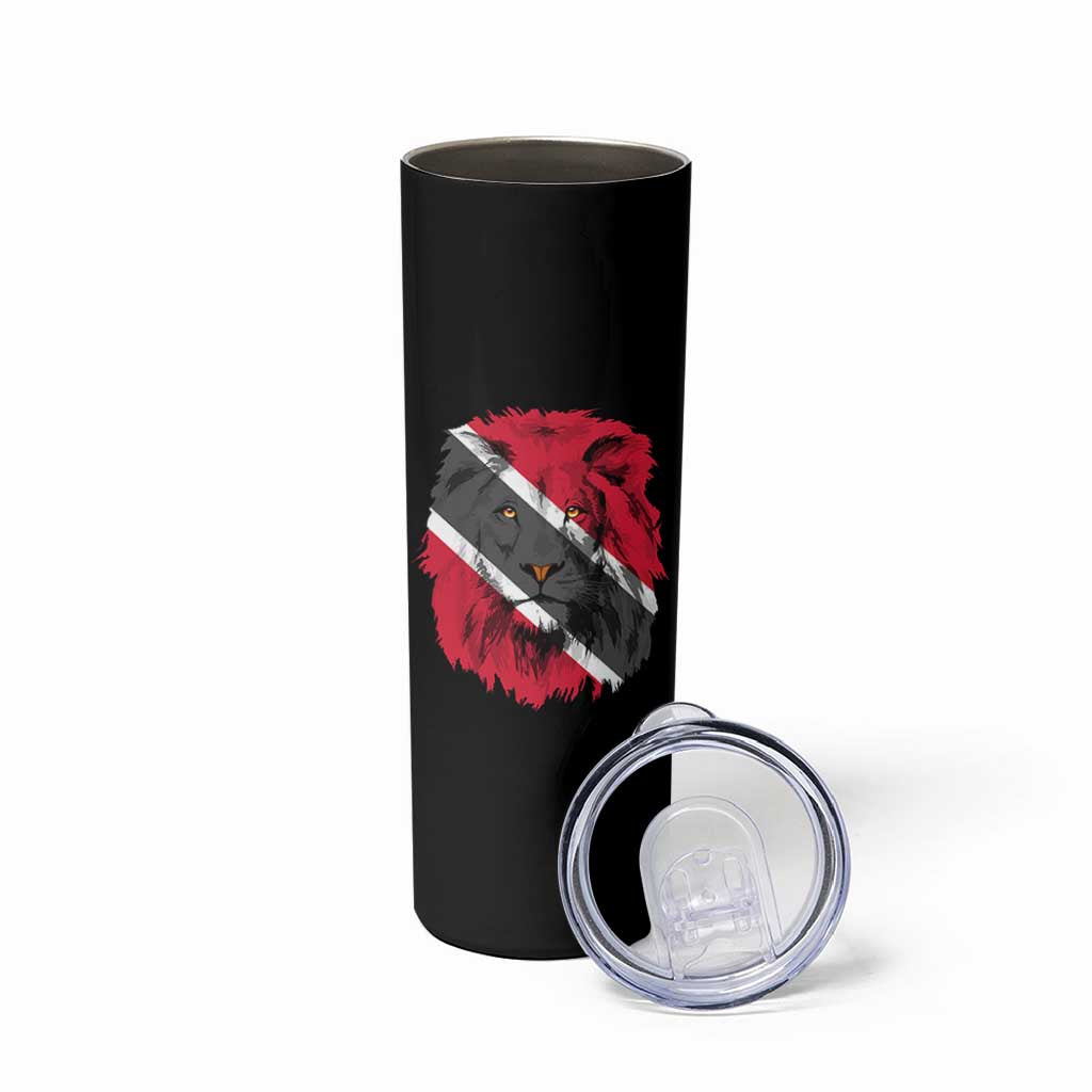 Trinidad and Tobago Flag Lion Skinny Tumbler Caribbean Souvenir - Wonder Print Shop