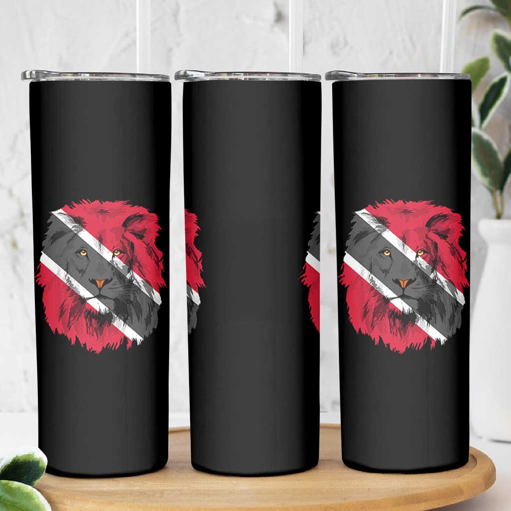Trinidad and Tobago Flag Lion Skinny Tumbler Caribbean Souvenir - Wonder Print Shop