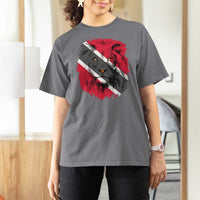Trinidad and Tobago Flag Lion T Shirt For Women Caribbean Souvenir - Wonder Print Shop