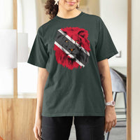 Trinidad and Tobago Flag Lion T Shirt For Women Caribbean Souvenir - Wonder Print Shop