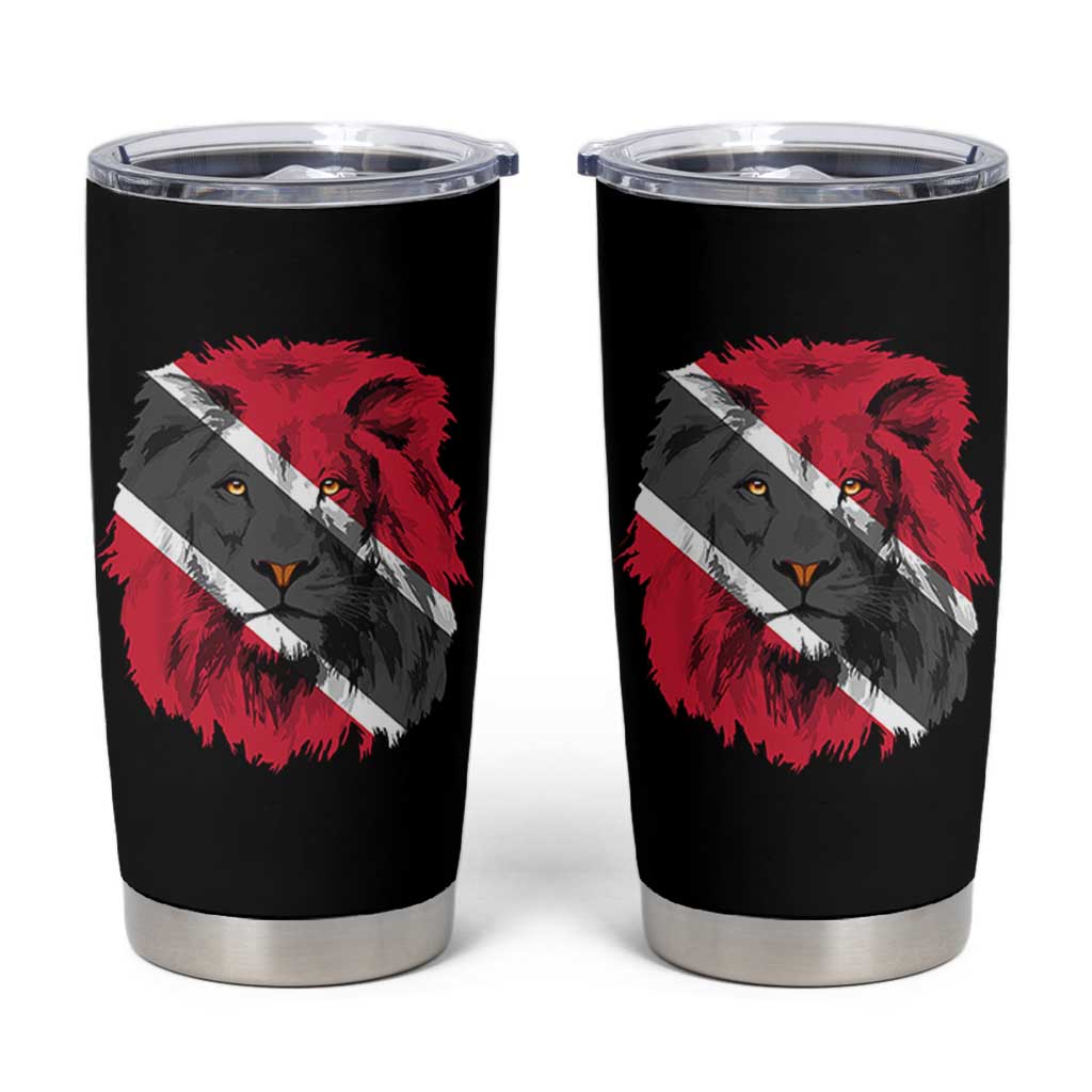 Trinidad and Tobago Flag Lion Tumbler Cup Caribbean Souvenir - Wonder Print Shop