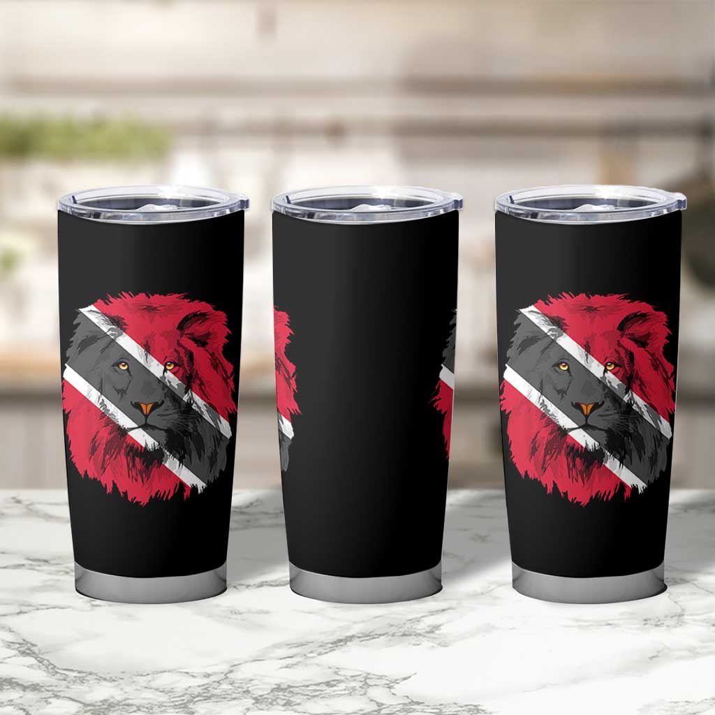 Trinidad and Tobago Flag Lion Tumbler Cup Caribbean Souvenir - Wonder Print Shop