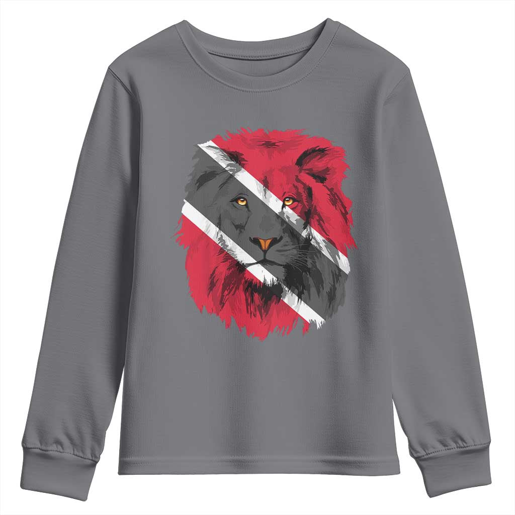 Trinidad and Tobago Flag Lion Youth Sweatshirt Caribbean Souvenir - Wonder Print Shop