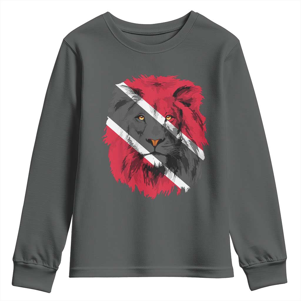 Trinidad and Tobago Flag Lion Youth Sweatshirt Caribbean Souvenir - Wonder Print Shop