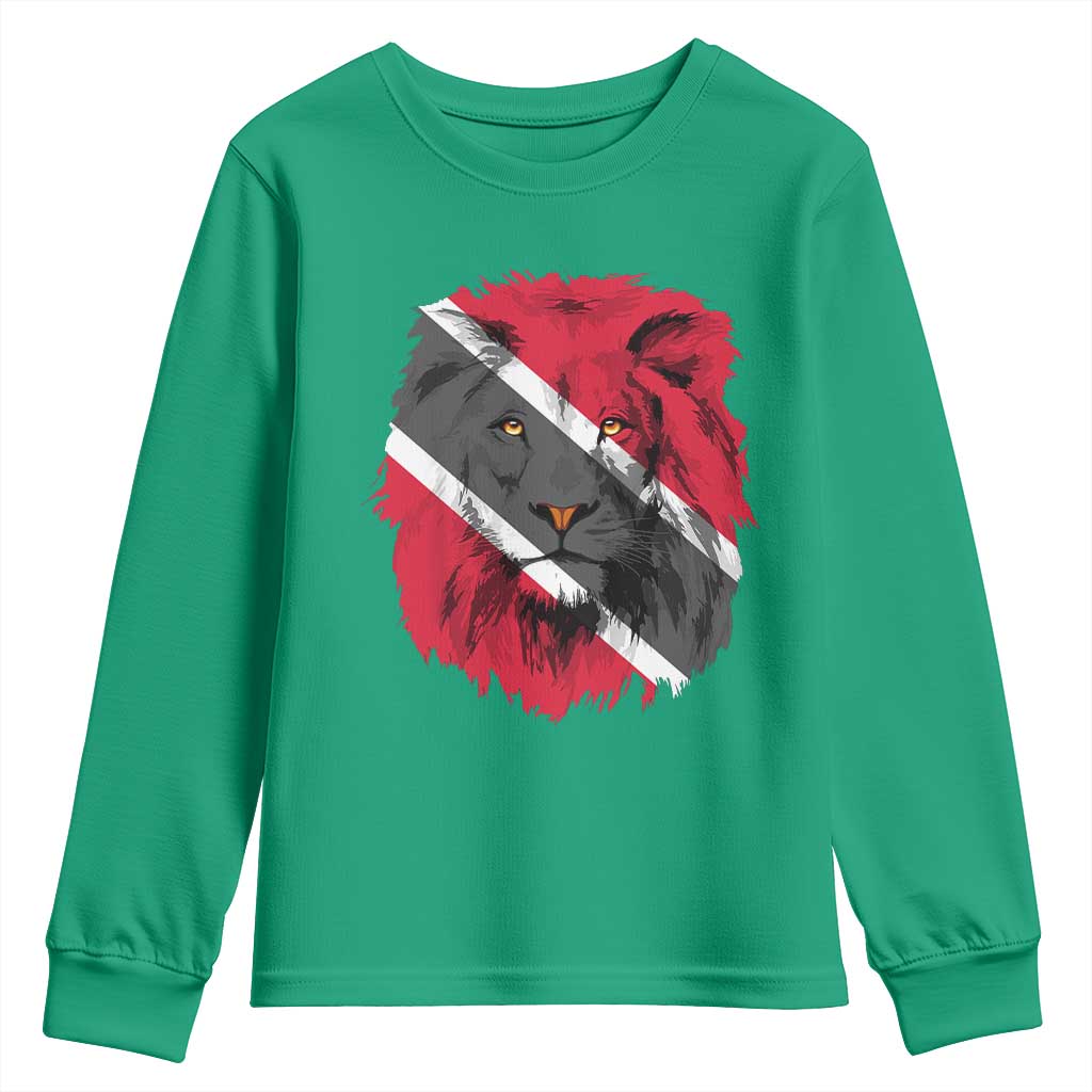 Trinidad and Tobago Flag Lion Youth Sweatshirt Caribbean Souvenir - Wonder Print Shop