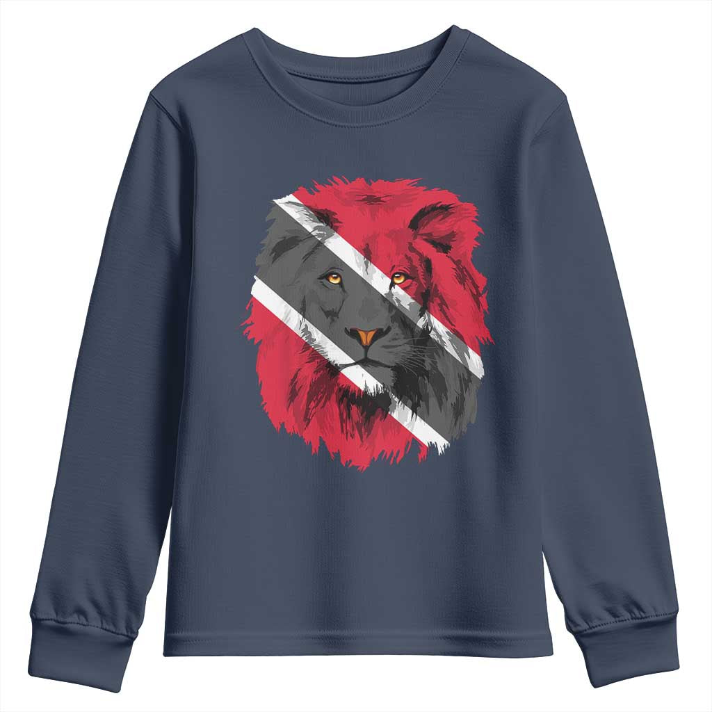 Trinidad and Tobago Flag Lion Youth Sweatshirt Caribbean Souvenir - Wonder Print Shop