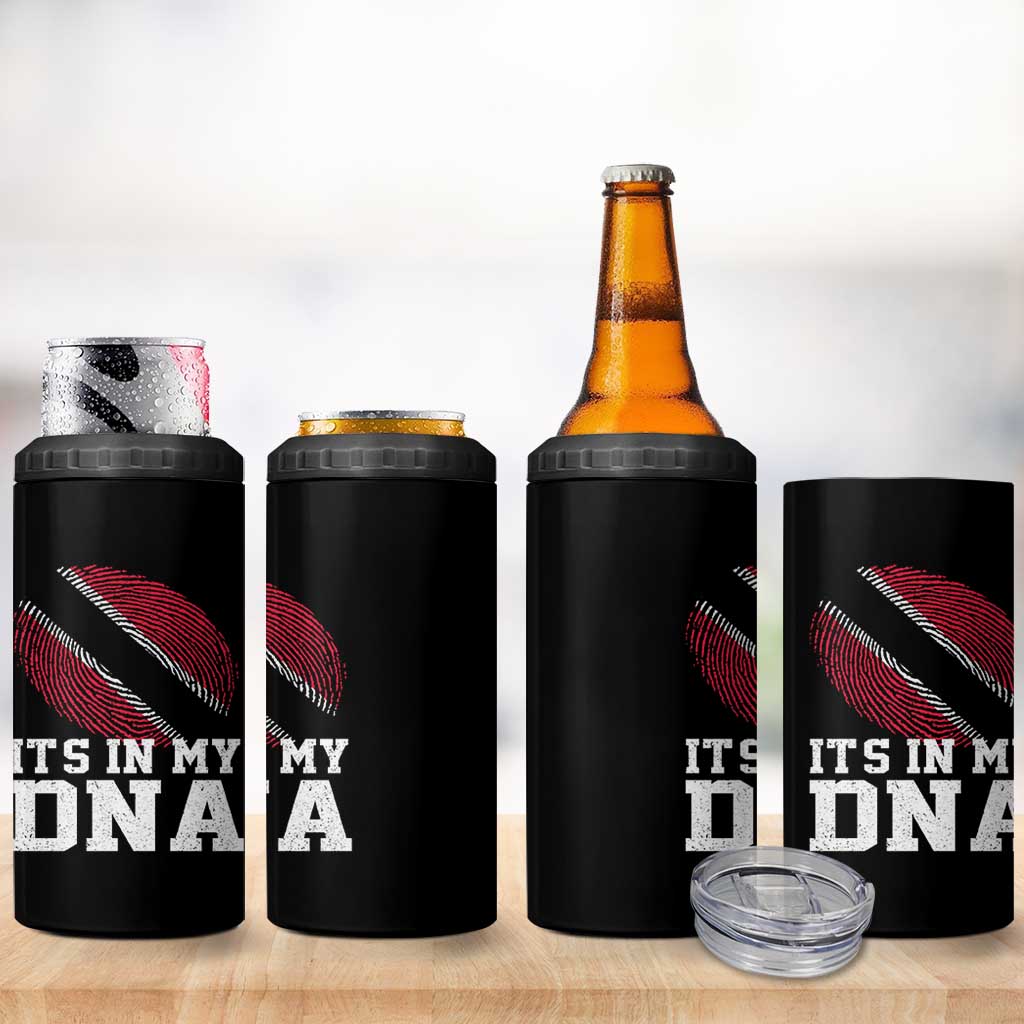 Trinidad and Tobago In My DNA 4 in 1 Can Cooler Tumbler Trini Trinidadian Proud - Wonder Print Shop
