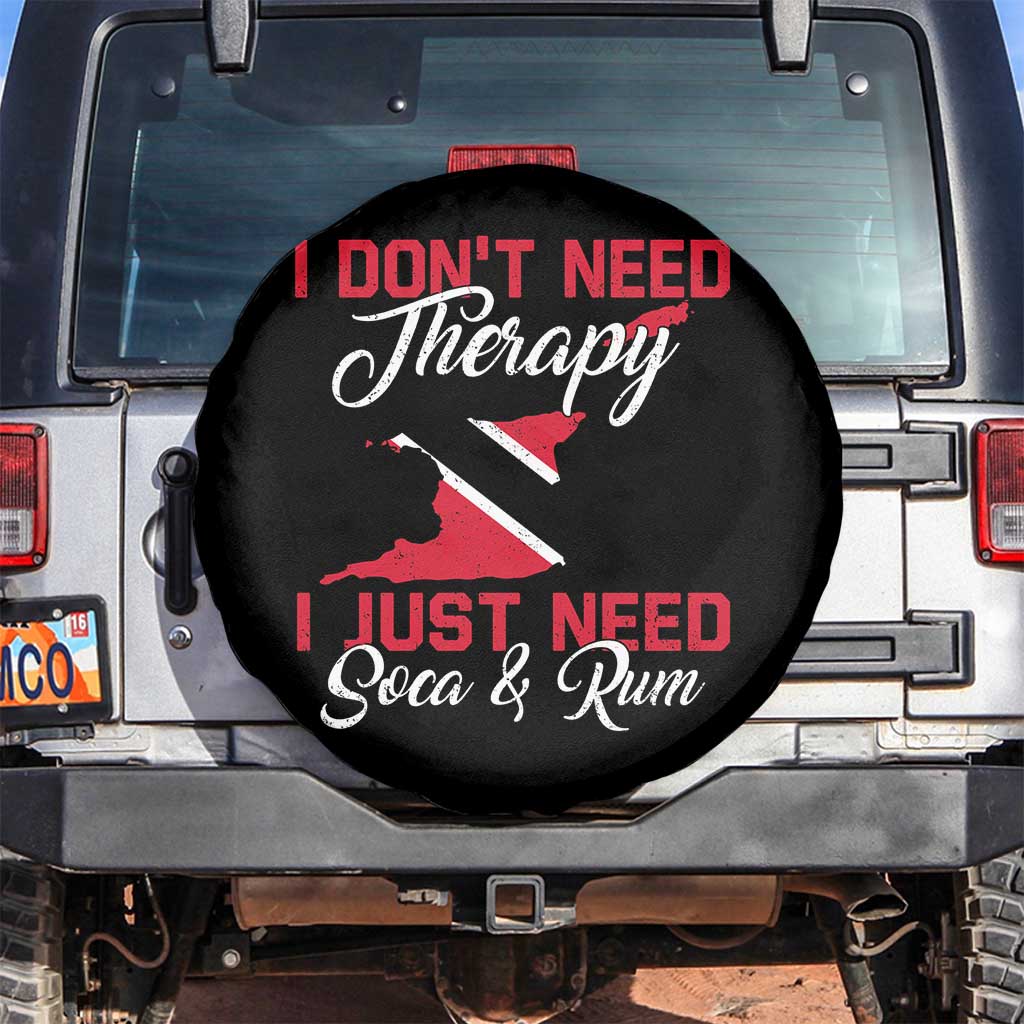 Funny Trini Spare Tire Cover Just Need Soca & Rum Trinidad and Tobago Flag - Wonder Print Shop