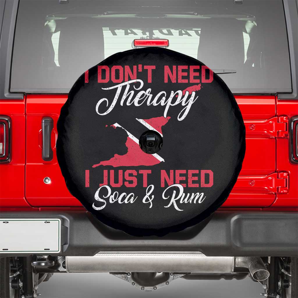 Funny Trini Spare Tire Cover Just Need Soca & Rum Trinidad and Tobago Flag - Wonder Print Shop